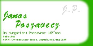 janos poszavecz business card